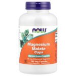 NOW Foods Malate de magnésium, 95 mg – 180 capsules végétales