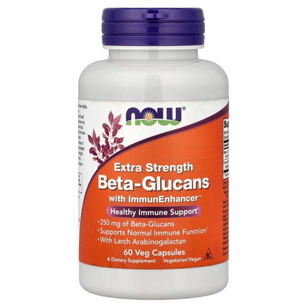 NOW Foods Bêta-glucanes avec ImmunEnhancer™ – 60 capsules végétales