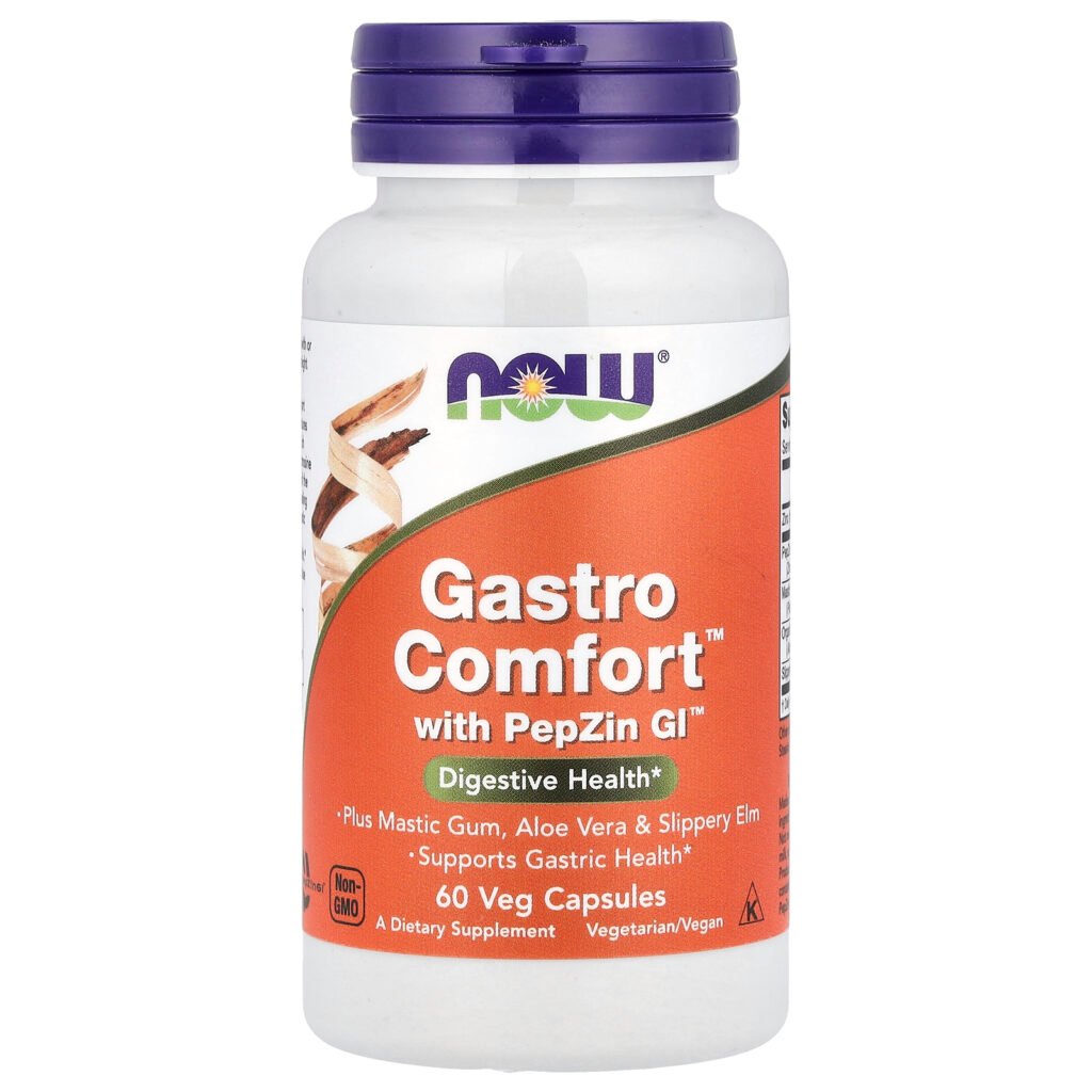 NOW Foods Gastro Comfort™ avec PepZin GI™ – 60 capsules végétales