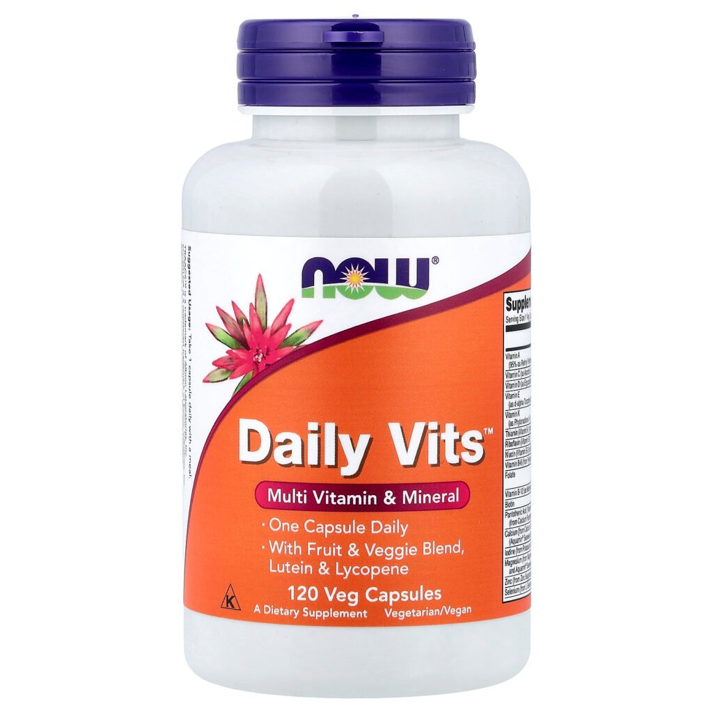 NOW Foods Daily Vits™ Multivitamines et multiminéraux – 120 capsules végétales