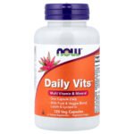 NOW Foods Daily Vits™ Multivitamines et multiminéraux – 120 capsules végétales
