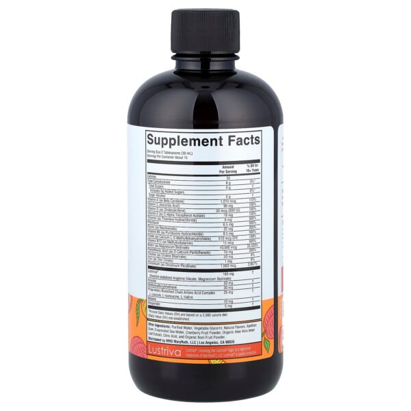 MaryRuth's Multivitamines liquides du matin + croissance des cheveux, pêche et mangue – 450 ml – photo 2