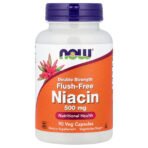 NOW Foods Niacine sans rougeurs, 500 mg – 90 capsules végétariennes