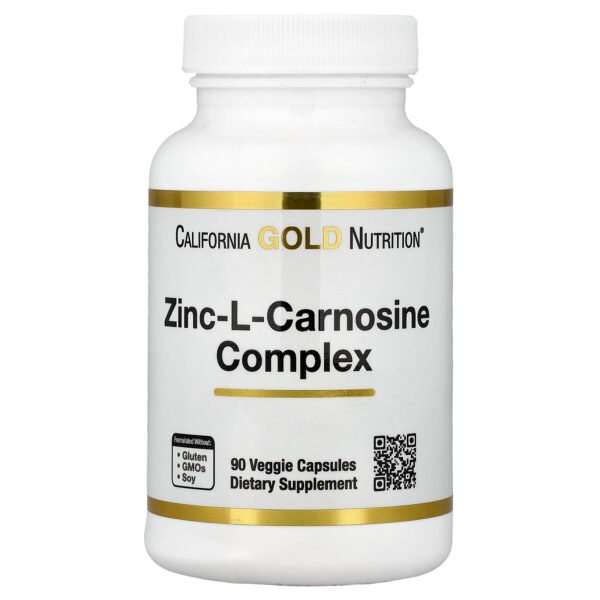 California Gold Nutrition Complexe zinc-L-carnosine – 90 capsules végétales