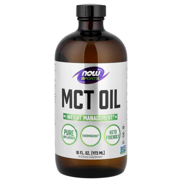 NOW Foods Sports Huile TCM (MCT), sans arôme – 473 ml