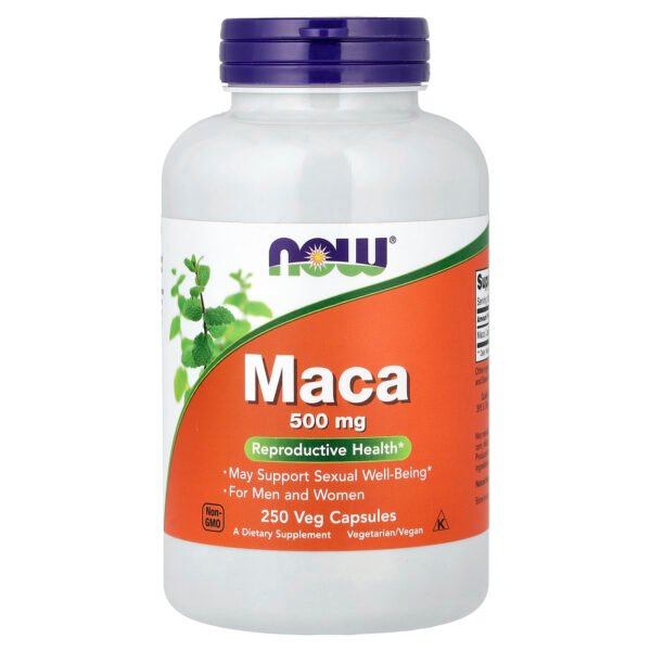 NOW Foods Maca, 500 mg – 250 capsules végétariennes