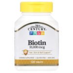 21st Century Biotine, 10 000 µg – 120 comprimés