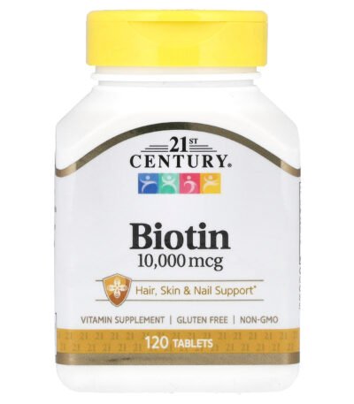 21st Century Biotine, 10 000 µg – 120 comprimés