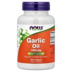 NOW Foods Huile d'ail – 250 capsules à enveloppe molle (3 mg)