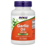 NOW Foods Huile d'ail – 250 capsules à enveloppe molle (3 mg)