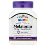 21st Century Mélatonine à dissolution rapide, cerise, 10 mg – 120 comprimés