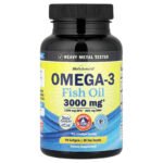 BioSchwartz Huile de poisson oméga-3, citron, 3000 mg – 90 capsules molles