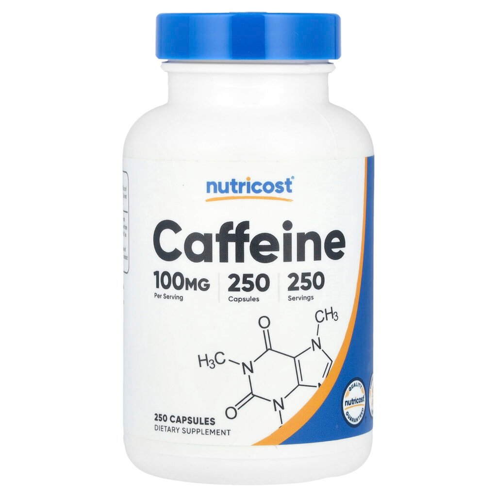 Nutricost Caféine, 100 mg – 250 capsules
