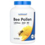 Nutricost Pollen d'abeille, 500 mg par capsule – 240 capsules
