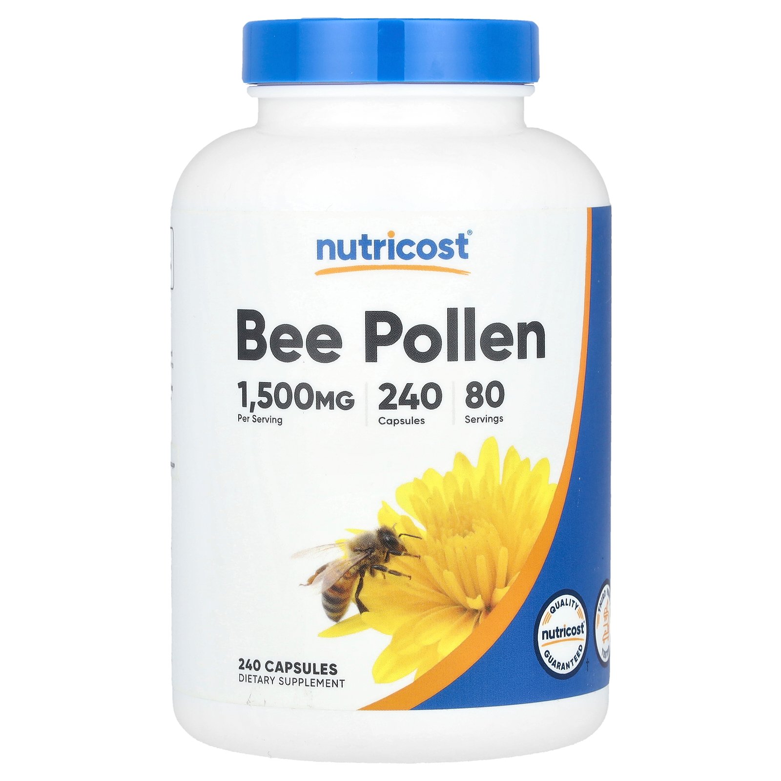 Nutricost Pollen d'abeille, 500 mg par capsule – 240 capsules Nutricost Pollen d'abeille, 500 mg par capsule – 240 capsules