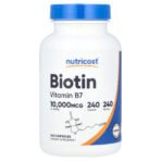 Nutricost Biotine, 10 000 µg – 240 capsules