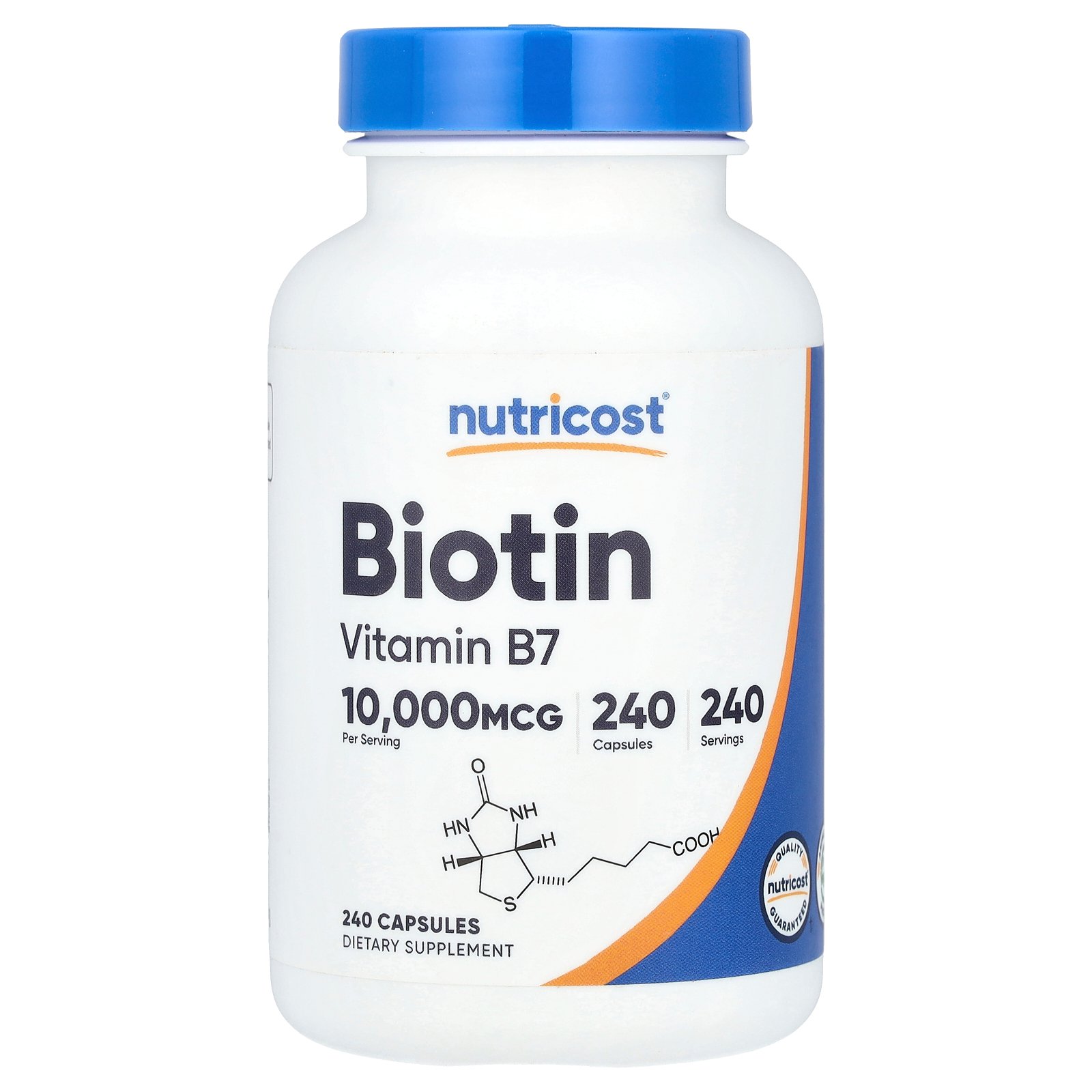 Nutricost Biotine, 10 000 µg – 240 capsules Nutricost Biotine, 10 000 µg – 240 capsules