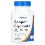Nutricost Glycinate de cuivre, 3 mg – 120 capsules