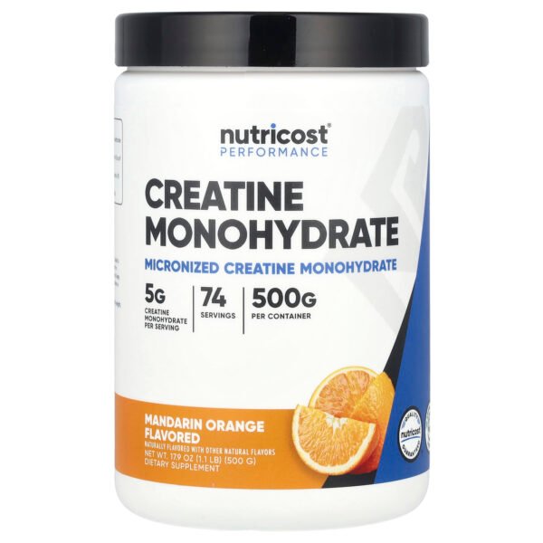 Nutricost Créatine monohydrate, mandarine – 500 g