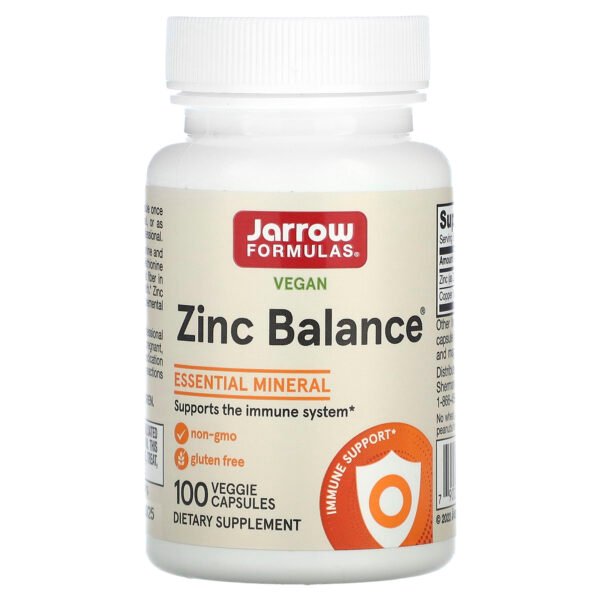 Jarrow Formulas Zinc Balance végan – 100 capsules végétales
