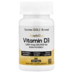 California Gold Nutrition SimplyOne® Vitamine D3, 1250 µg (50 000 UI) – 50 capsules à enveloppe molle