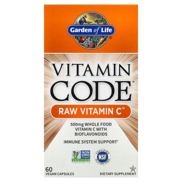Garden of Life Vitamin Code® RAW Vitamine C™ – 60 capsules véganes