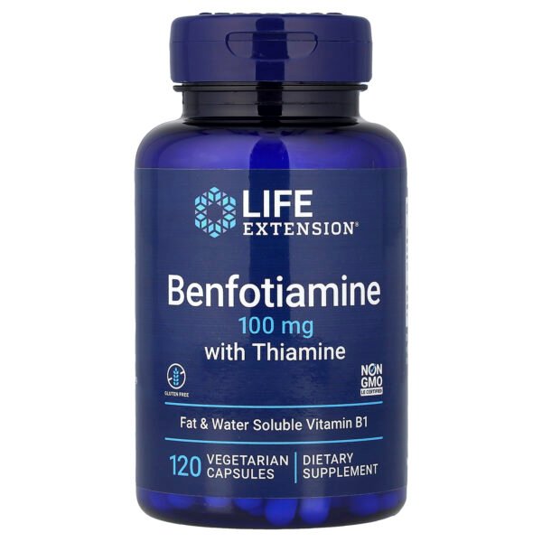 Life Extension Benfotiamine avec thiamine, 100 mg – 120 capsules végétariennes