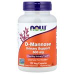 NOW Foods D-mannose, 500 mg – 120 capsules végétales
