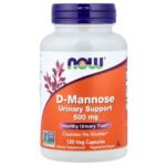 NOW Foods D-mannose, 500 mg – 120 capsules végétales