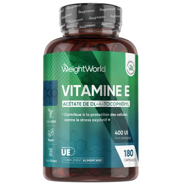 WeightWorld Vitamine E 400 UI – 180 capsules molles