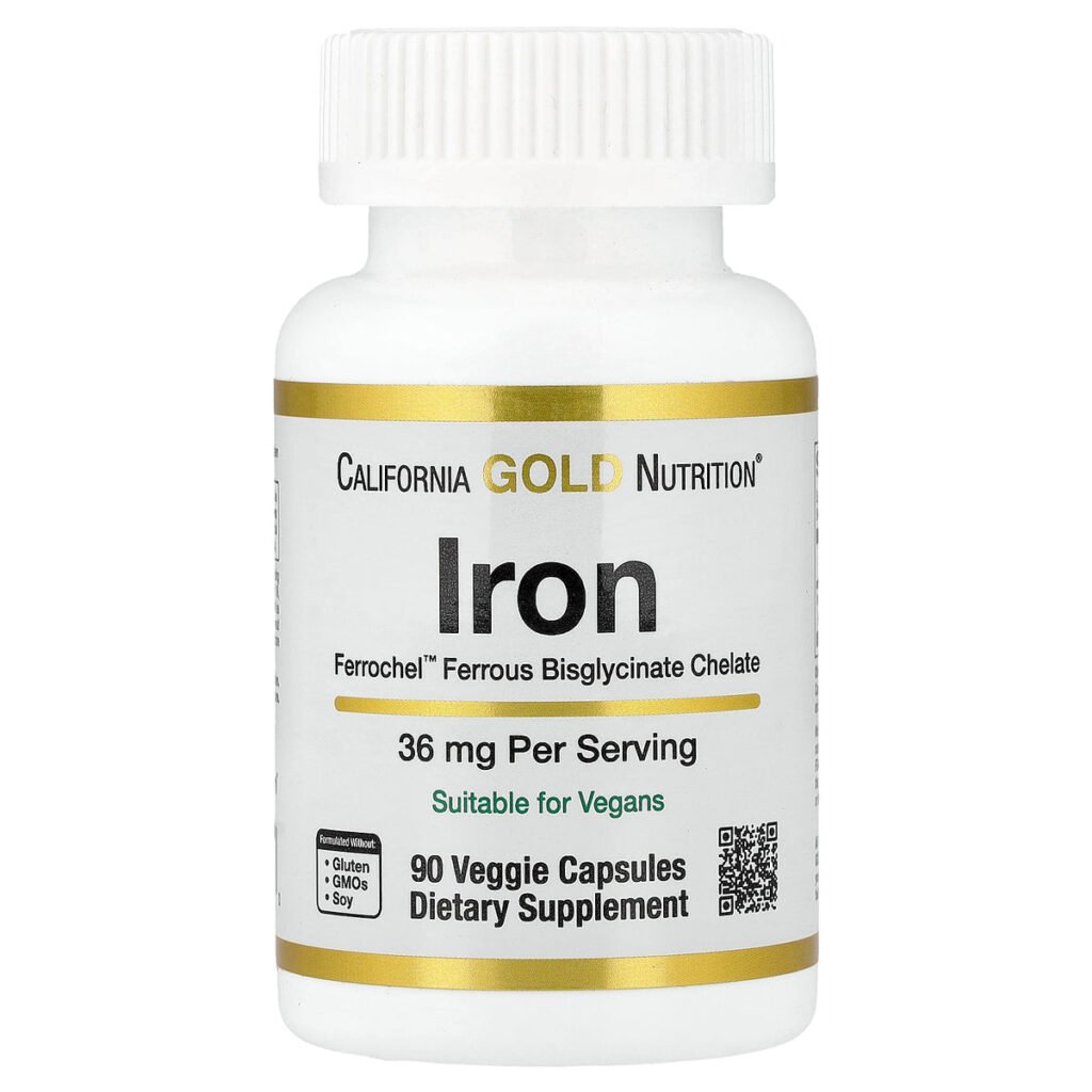 California Gold Nutrition Fer Ferrochel 36 mg