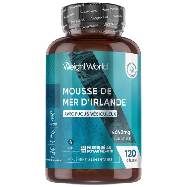 WeightWorld Mousse de Mer d’Irlande – 120 gélules