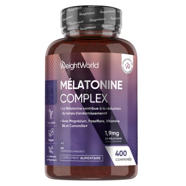 WeightWorld Complexe de Mélatonine 1,9 mg – 400 comprimés