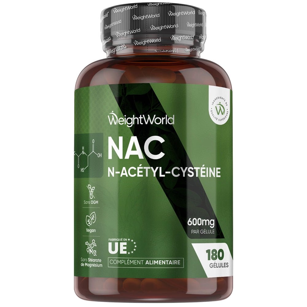 WeightWorld N-Acétyl-Cystéine – 180 gélules