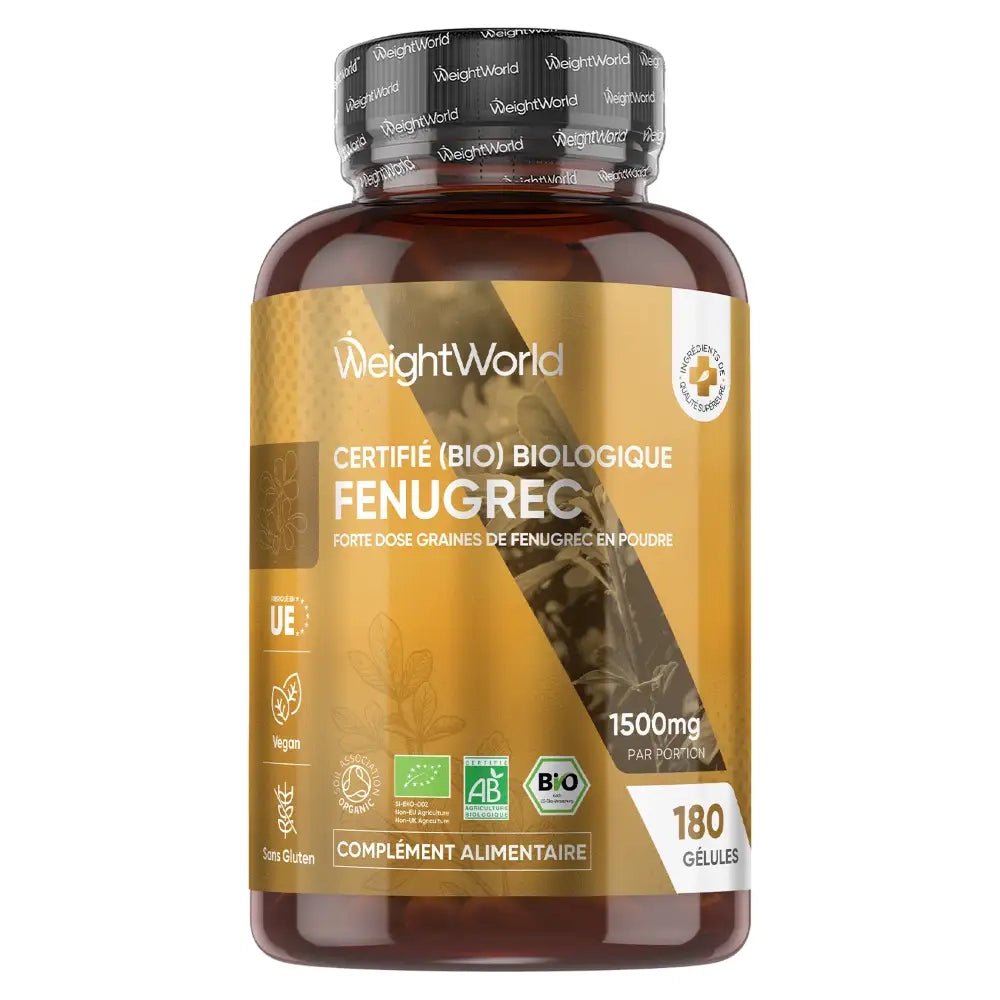 WeightWorld Fenugrec Bio en gélules – 180 gélules WeightWorld Fenugrec Bio en gélules – 180 gélules