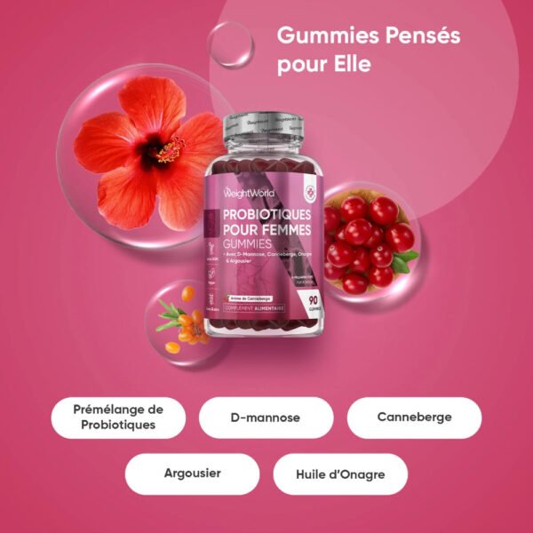 WeightWorld Probiotiques Gummies pour Femmes – 90 gummies – photo 2
