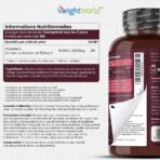 WeightWorld Vitamine A 10000UI (3000 µg) – 365 comprimés – photo 3
