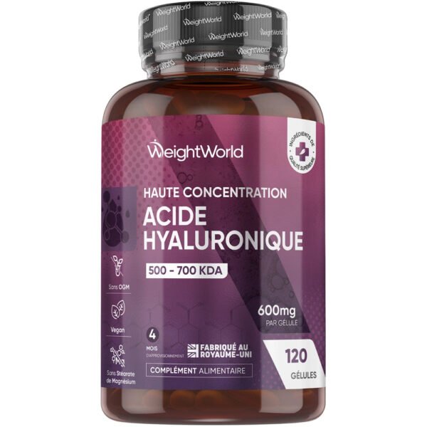 WeightWorld Acide Hyaluronique en gélules – 120 gélules
