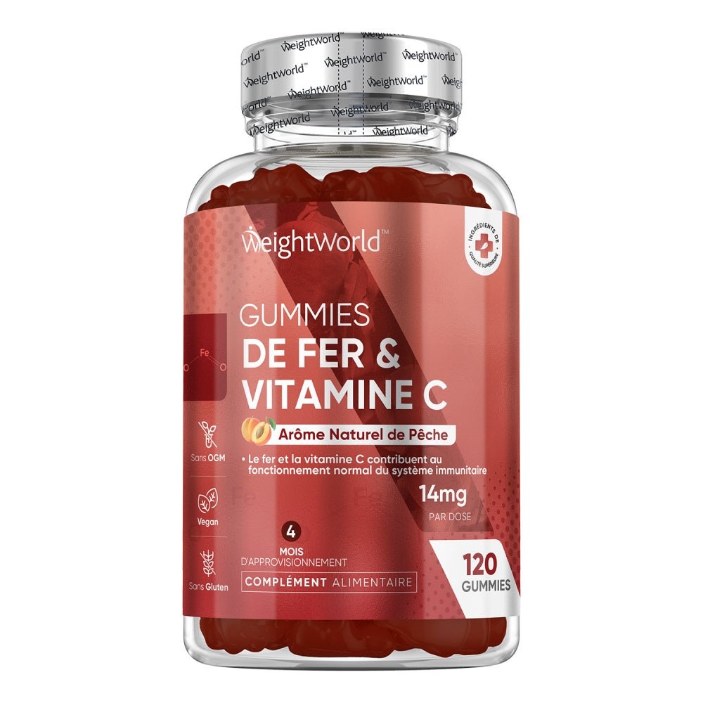 WeightWorld Fer et Vitamine C Gummies – 120 gummies