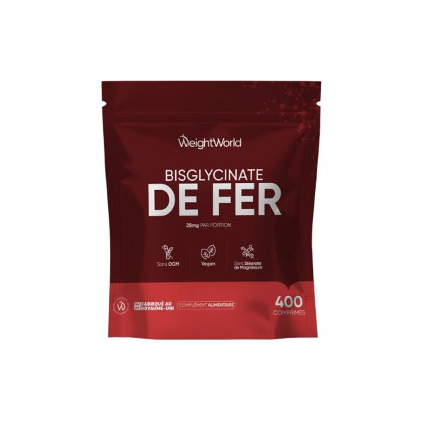 WeightWorld Bisglycinate de Fer – 400 micro-comprimés