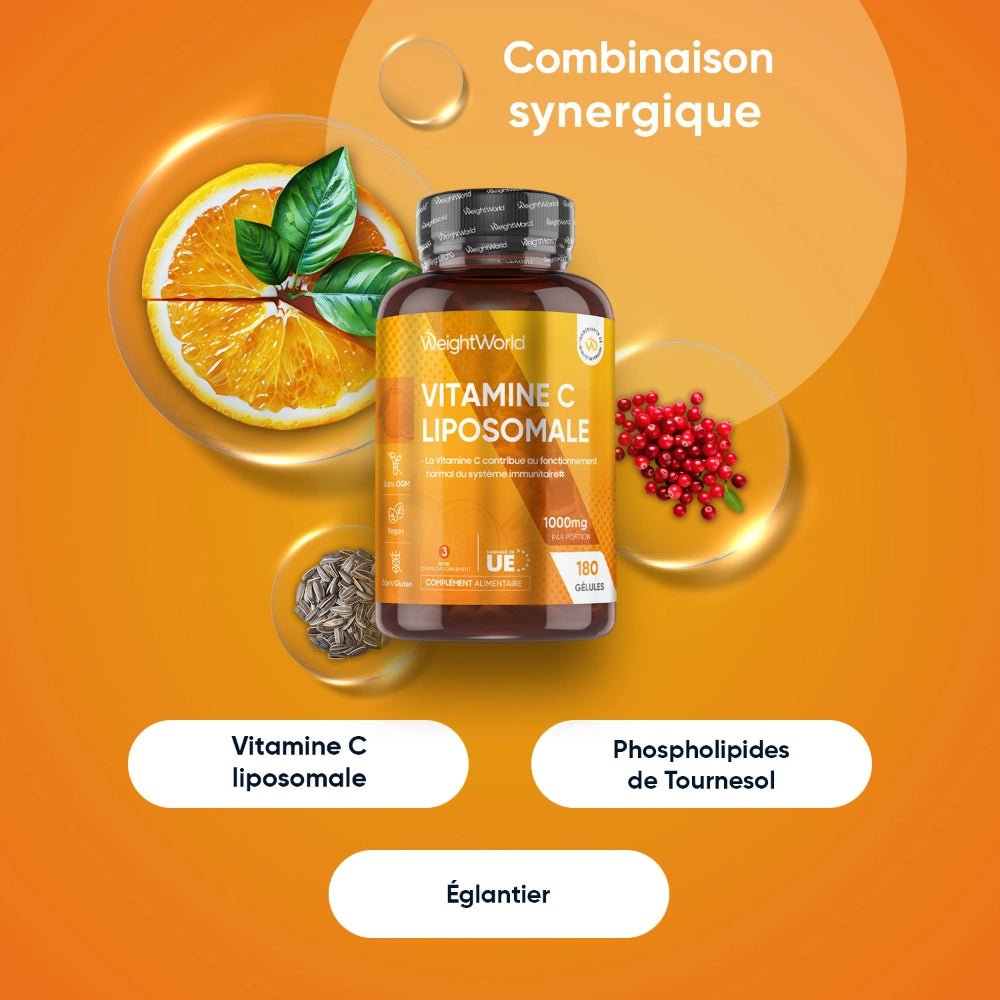 WeightWorld Vitamine C Liposomale en Gélules – 180 gélules – photo 2