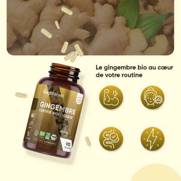 WeightWorld Gingembre Bio en Gélules – 90 gélules – photo 2