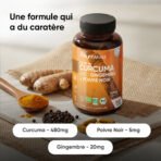 WeightWorld Curcuma Bio avec Poivre Noir & Gingembre – 365 gélules – photo 2