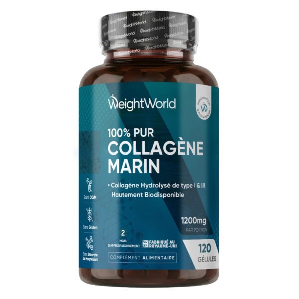 WeightWorld Collagène Marin Pur – 120 gélules