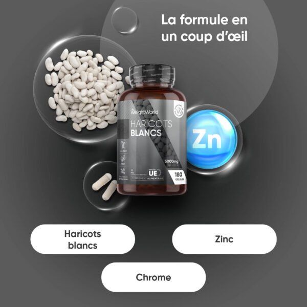 WeightWorld Extrait de Haricot Blanc – 180 gélules – photo 2