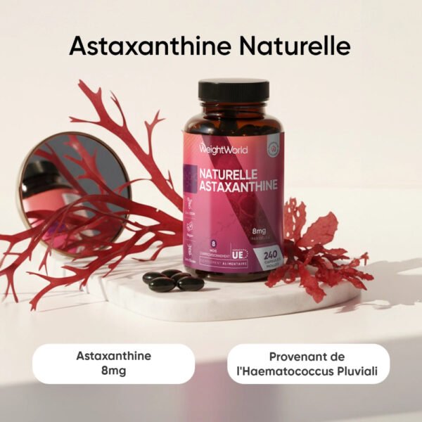 WeightWorld Astaxanthine 8 mg – 240 capsules molles – photo 2