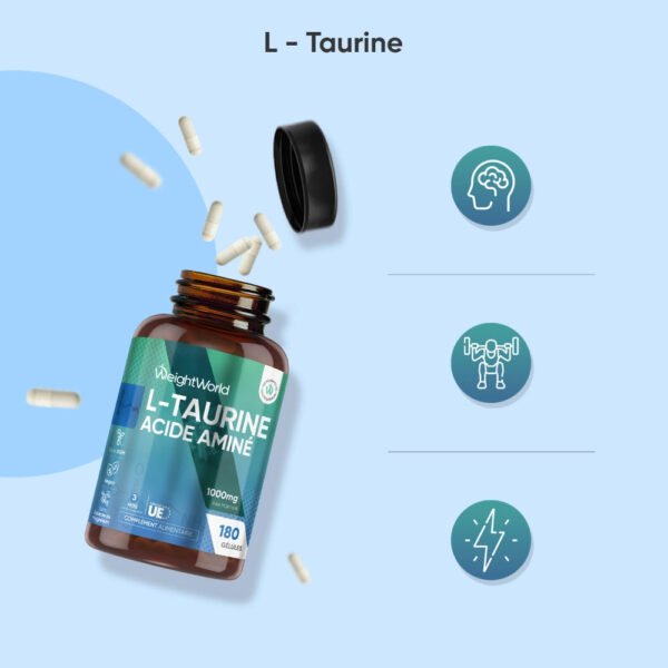 WeightWorld Taurine – 180 gélules – photo 2