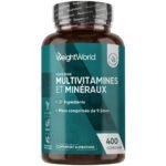 WeightWorld Multivitamines et Minéraux – 400 comprimés