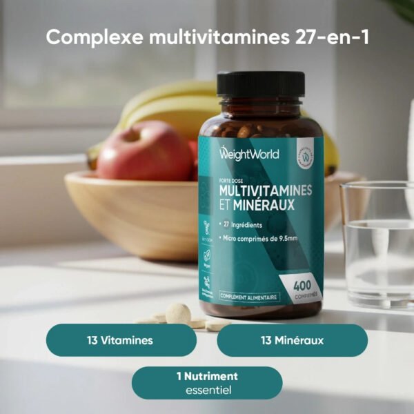 WeightWorld Multivitamines et Minéraux – 400 comprimés – photo 2