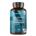 WeightWorld Huile de Poisson Oméga-3 Triglycérides – 180 capsules molles